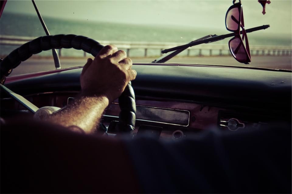 Illustrative photograph of driving Steeringwheel